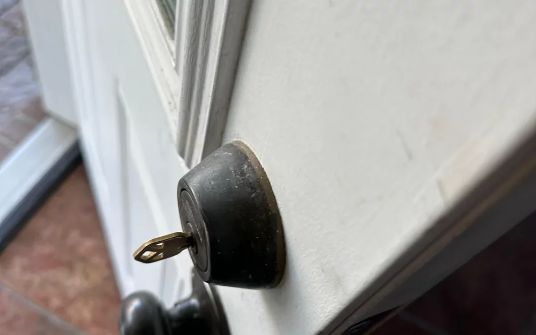 Residential entry lock on a Houston home