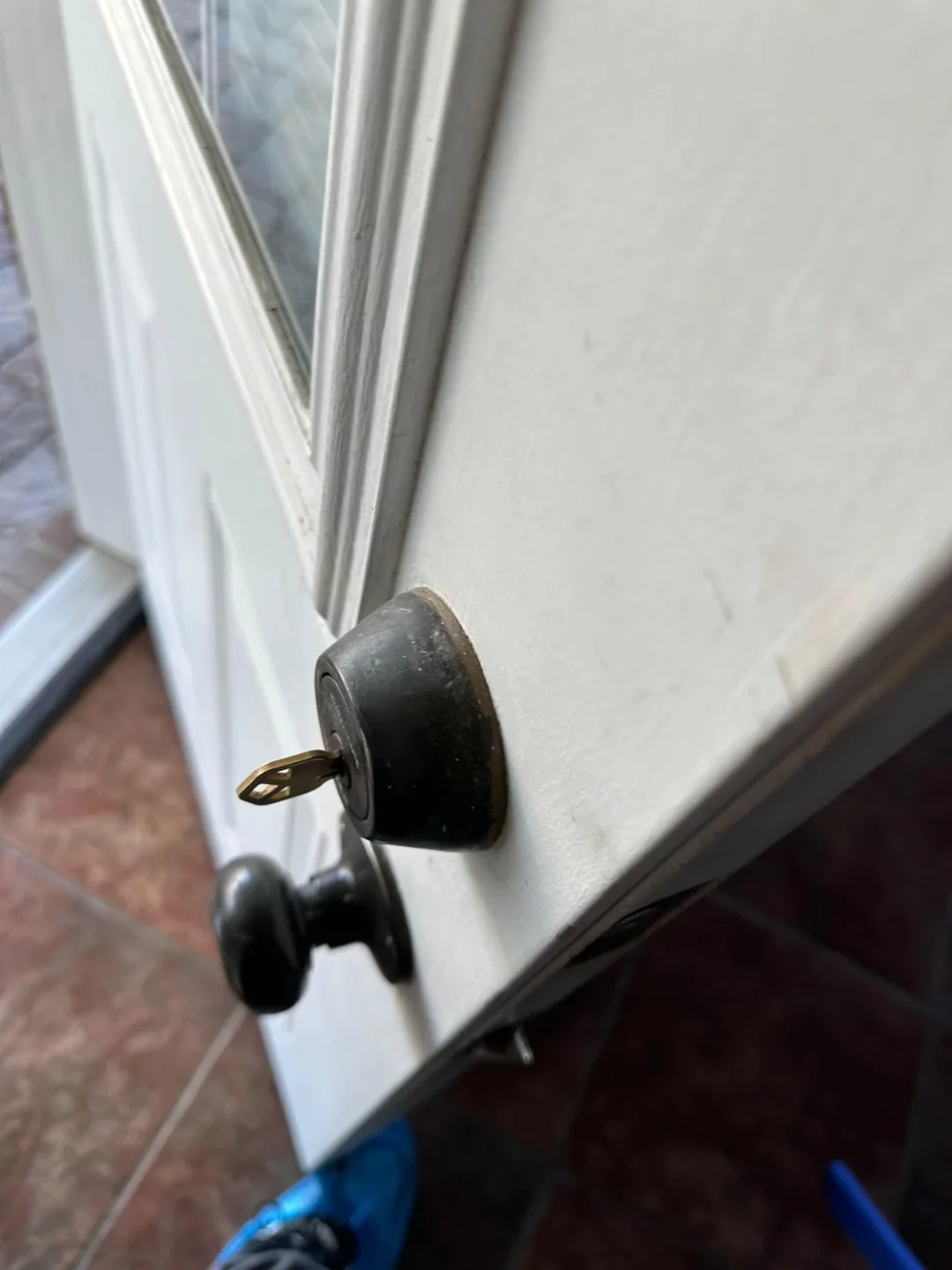 Residential entry lock on a Houston home